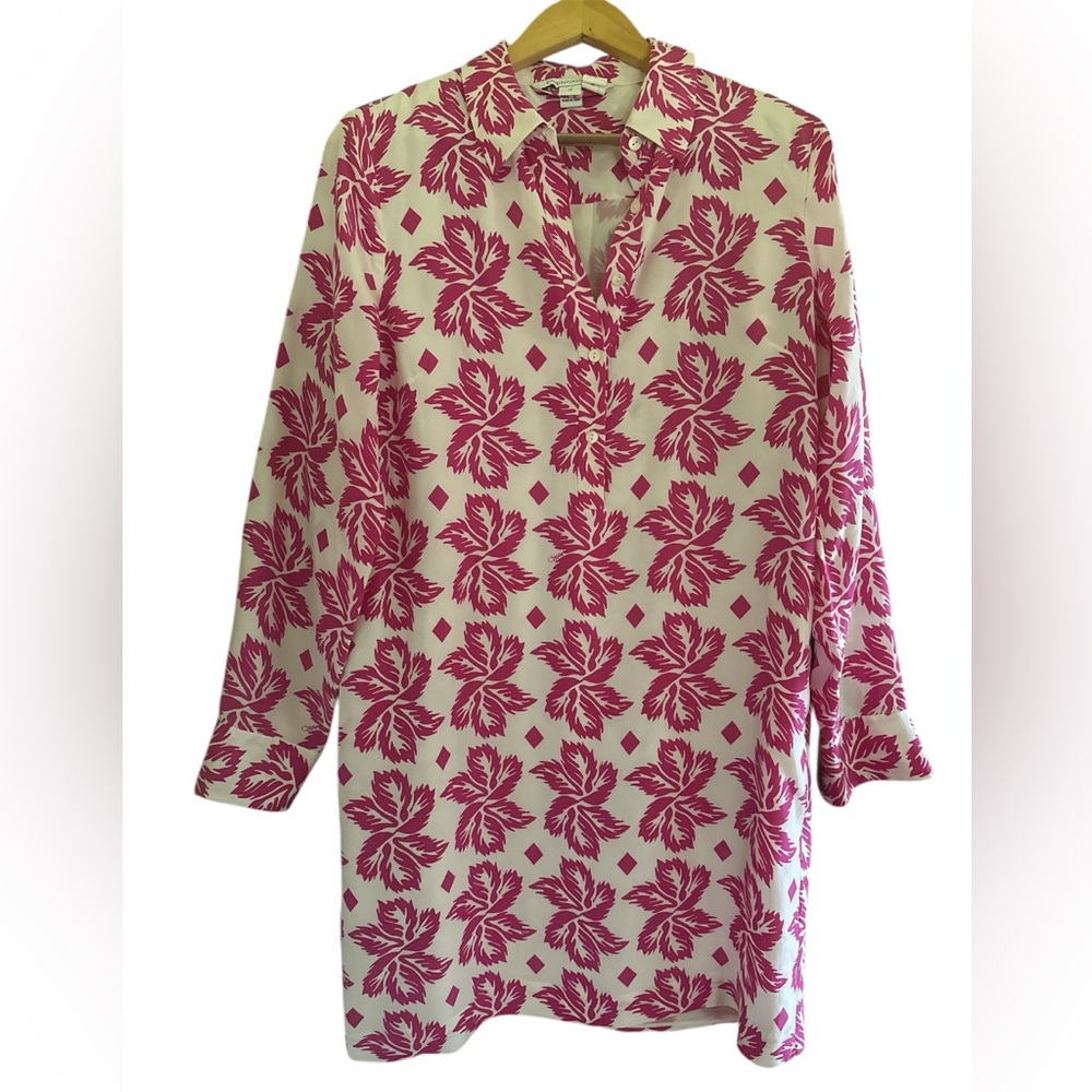 Diane Von Furstenberg Pink‎ White Taffy Dress